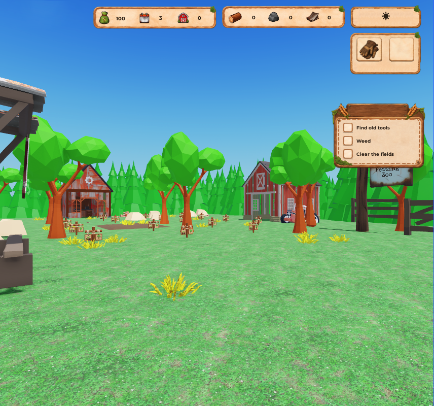 Development preview of the Tinker Farms world