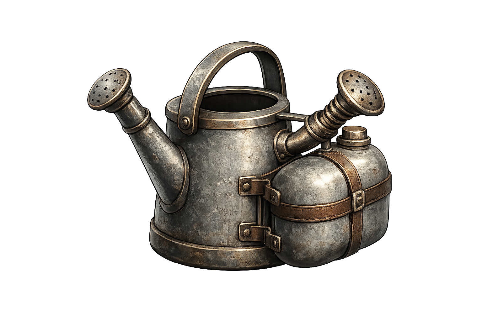 Tinkered watering can invention